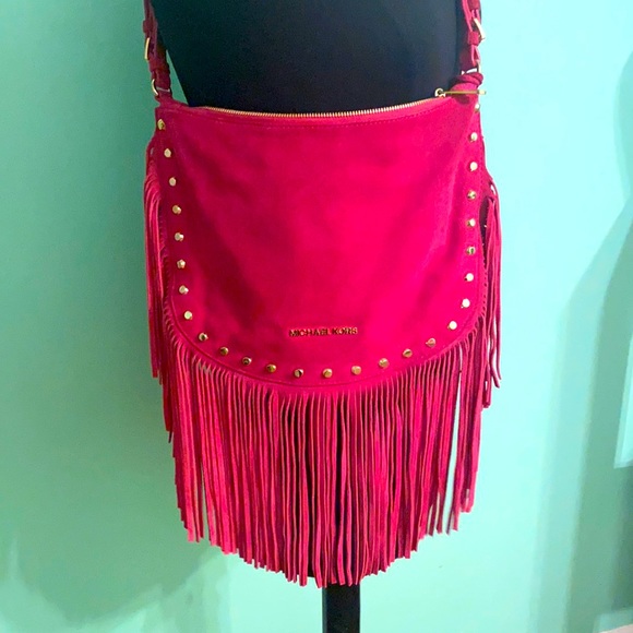 Michael Kors Handbags - Michael Kors Fringe Suede Hobo Bag